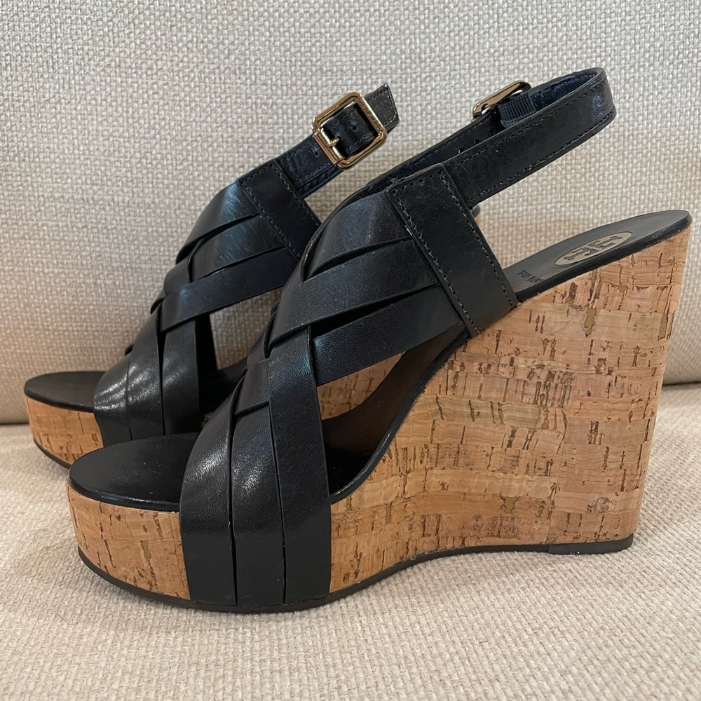 NWT Tory Burch Ace High Wedge Sandal Size 9